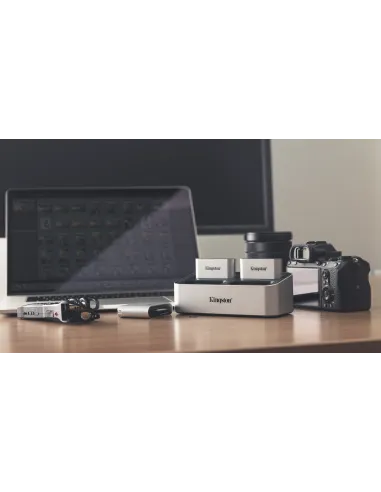 Kingston Technology Lector de tarjetas SDHC SDXC UHS-II de doble ranura para flujo de trabajo USB 3.2 Gen 1