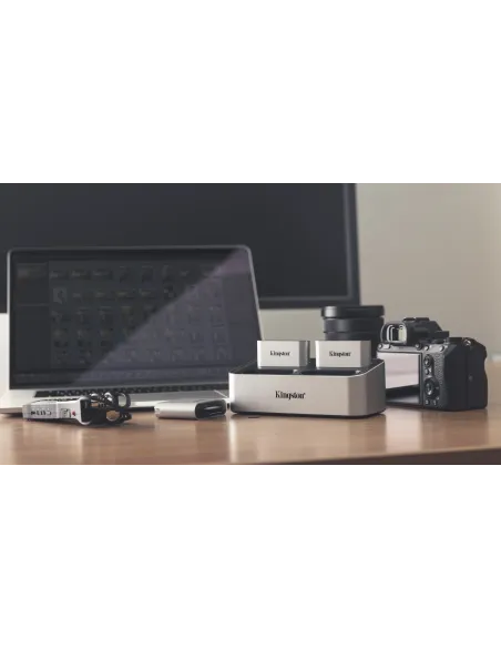 Kingston Technology Lector de tarjetas SDHC SDXC UHS-II de doble ranura para flujo de trabajo USB 3.2 Gen 1