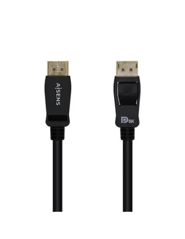 AISENS Cable Displayport Certificado V1.4 8k@60hz, DP/M-DP/M, Negro, 1.0m