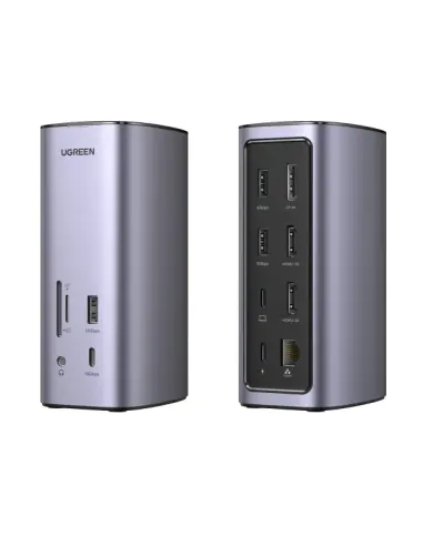 Ugreen USB-C Docking Station 12-in-1 Alámbrico Plata