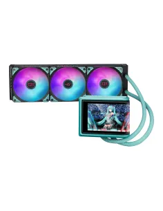 ASUS ROG RYUO IV 360 ARGB Hatsune Miku Edition Procesador Sistema de refrigeración líquida todo en uno 12 cm Negro, Turquesa