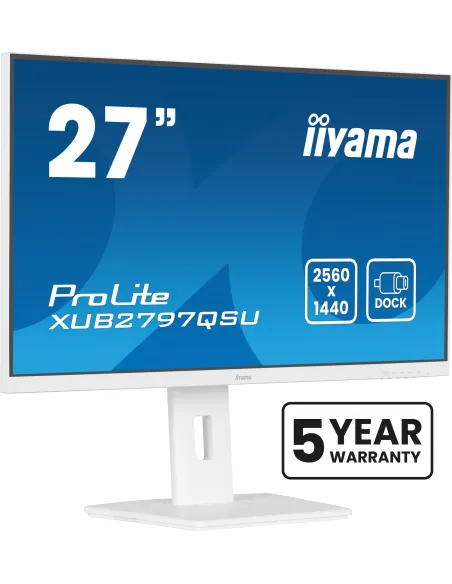 iiyama ProLite XUB2797QSU-W2 pantalla para PC 68,6 cm (27") 2560 x 1440 Pixeles Quad HD LED Blanco
