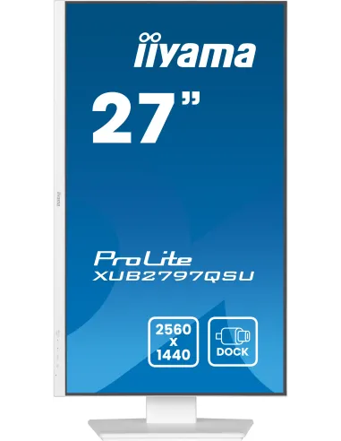 iiyama ProLite XUB2797QSU-W2 pantalla para PC 68,6 cm (27") 2560 x 1440 Pixeles Quad HD LED Blanco