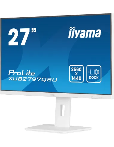 iiyama ProLite XUB2797QSU-W2 pantalla para PC 68,6 cm (27") 2560 x 1440 Pixeles Quad HD LED Blanco