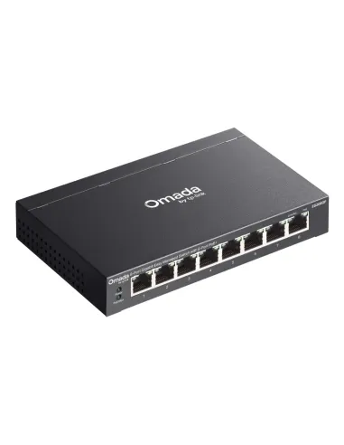 TP-Link Omada ES208GP switch Gestionado L2 Gigabit Ethernet (10 100 1000) Energía sobre Ethernet (PoE) DIN rail Negro