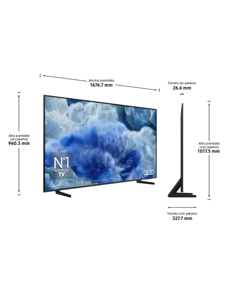 Samsung TV 75" QLED Q8F 4K Vision AI Smart TV 2025