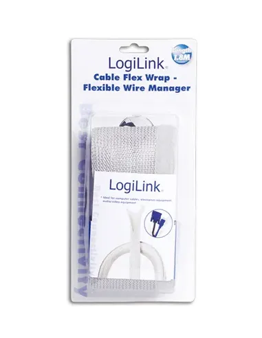 ORGANIZADOR DE CABLES 1.8M FLEXWRAP GRIS LOGILINK / KAB0007