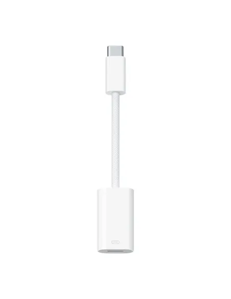 Adaptador lightning a usb tipo c apple macho - hembra blanco