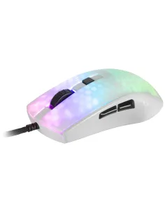 Mars Gaming MMRW, Ratón Gaming RGB Chroma, Estructura Translúcida Ultra-ligera 58 g, 12800 DPI, Switches Mecánicos HUANO, Blanco 2