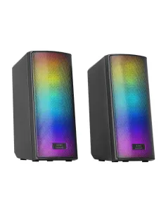 Mars Gaming MSRGB2, Altavoces Bluetooth 5.3 15W, Procesador de Sonido DSP, Iluminación RGB Dinámica, Frontal Total Mesh,