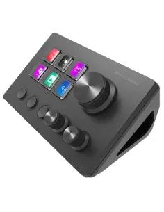 Mars Gaming MSD-TWO, Control Deck Compacto, 6 Teclas LCD Personalizables + 3 Botones, 3 Ruedas Multifuncionales, Control Deck