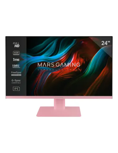 Mars Gaming MV-24P pantalla para PC 61 cm (24") 1920 x 1080 Pixeles Full HD LED Rosa
