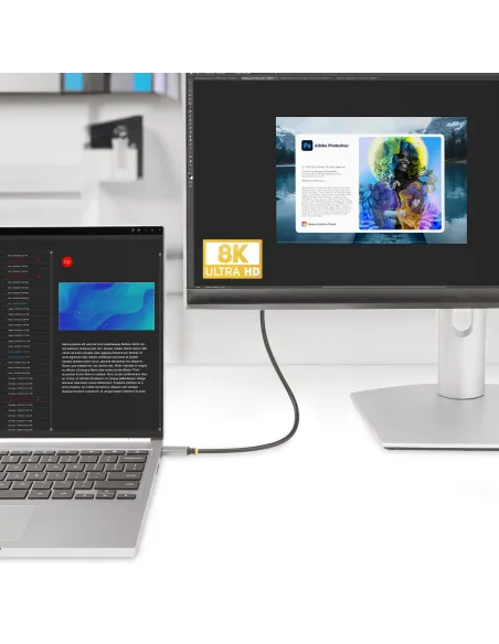 StarTech.com Cable Adaptador de 2m USB-C a HDMI - 8K 60Hz - 4K 144Hz - HDR10 - Cable Conversor de Vídeo USB tipo C a HDMI 2.1 -