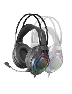 Mars Gaming MH124, Auriculares Gaming FRGB Rainbow, Diseño Ergonómico, Micrófono Flexible, Control de Volumen, Cascos Gaming, 2