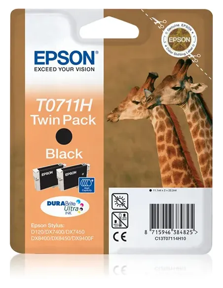 Epson Giraffe Doble cartucho T0711H (etiqueta RF)