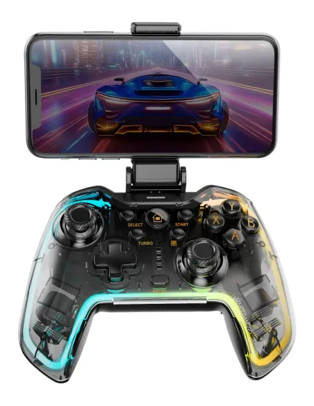 Mars Gaming MGP-BT2 Negro, Transparente Bluetooth USB Gamepad Analógico Digital Android, Nintendo Switch, Nintendo Switch 2,