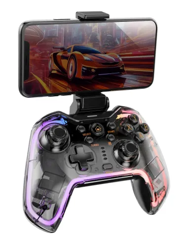 Mars Gaming MGP-BT2 Negro, Transparente Bluetooth USB Gamepad Analógico Digital Android, Nintendo Switch, Nintendo Switch 2,