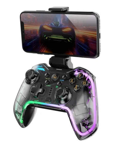 Mars Gaming MGP-BT2 Negro, Transparente Bluetooth USB Gamepad Analógico Digital Android, Nintendo Switch, Nintendo Switch 2,