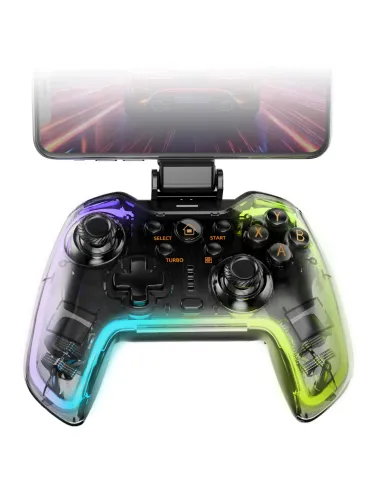 Mars Gaming MGP-BT2 Negro, Transparente Bluetooth USB Gamepad Analógico Digital Android, Nintendo Switch, Nintendo Switch 2,