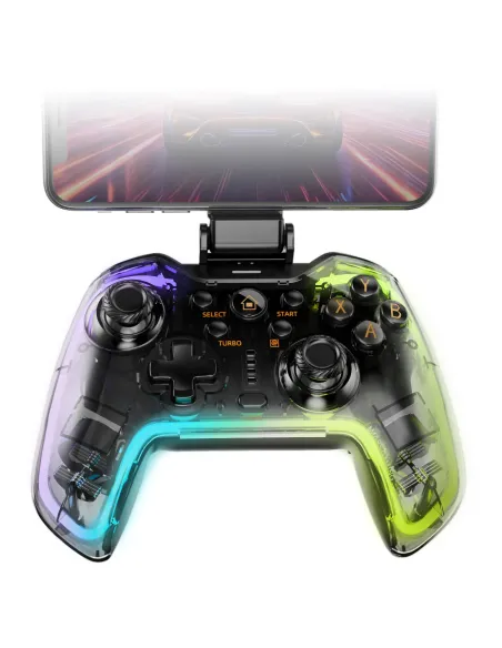 Mars Gaming MGP-BT2 Negro, Transparente Bluetooth USB Gamepad Analógico Digital Android, Nintendo Switch, Nintendo Switch 2,
