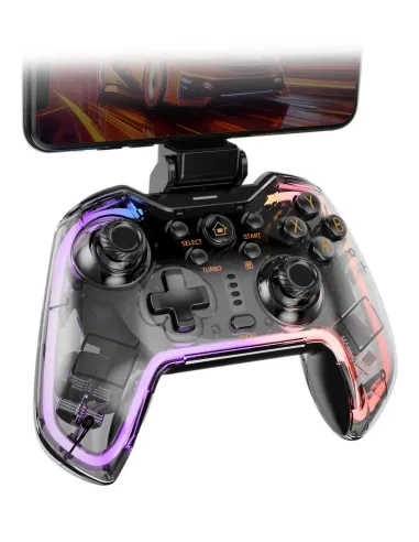 Mars Gaming MGP-BT2 Negro, Transparente Bluetooth USB Gamepad Analógico Digital Android, Nintendo Switch, Nintendo Switch 2,