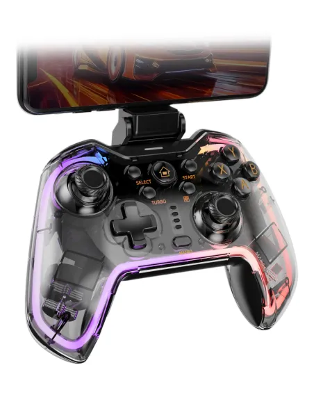 Mars Gaming MGP-BT2 Negro, Transparente Bluetooth USB Gamepad Analógico Digital Android, Nintendo Switch, Nintendo Switch 2,