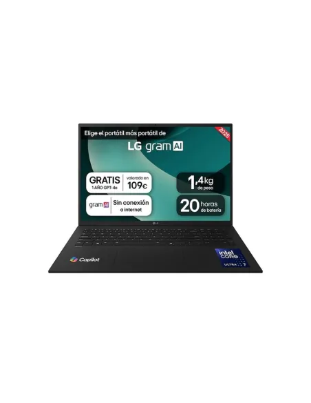 Portatil lg 17zd90t - g.ax88b u7 - 255h -  32gb -  ssd 1tb -  17 pulgadas -  freedos