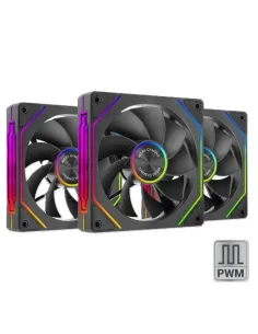 Ventilador mars gaming mf - linkfinity argb 3x 120mm negro