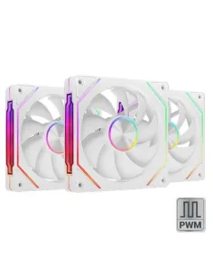 Ventilador mars gaming mf - linkfinity argb 3x 120mm blanco