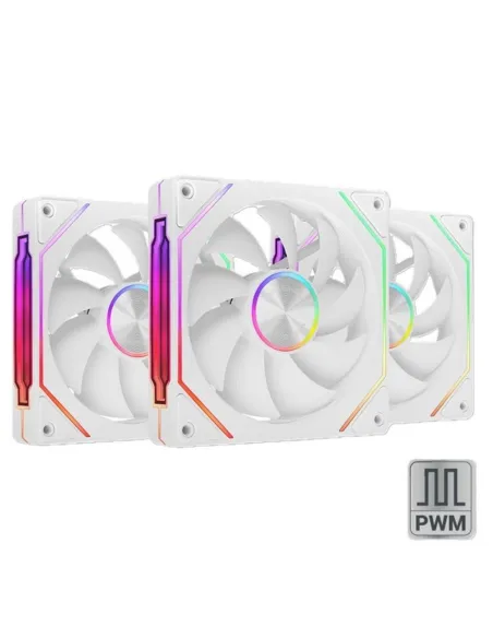 Ventilador mars gaming mf - linkfinity argb 3x 120mm blanco