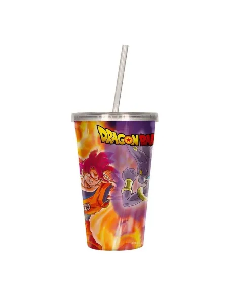 Vaso lenticular 3d dragon ball super battle of gods