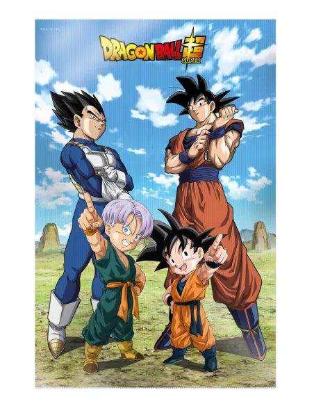 Poster 3d 58x38cm battle of gods goku vegeta family dragon ball super
