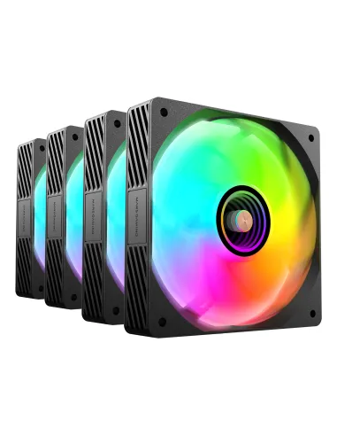Mars Gaming MFSI4KIT sistema de refrigeración para ordenador Carcasa del ordenador Ventilador 12 cm Negro
