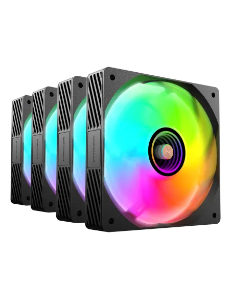 Mars Gaming MFSI4KIT sistema de refrigeración para ordenador Carcasa del ordenador Ventilador 12 cm Negro