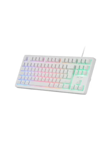 Mars Gaming MK023, Teclado Gaming TKL, Tecnología Híbrida H-Mech, Iluminación FRGB Rainbow, Anti-ghosting, Compatibilidad
