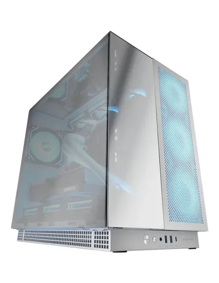 Mars Gaming MC-NOVA3, Caja Gaming Custom XXL E-ATX, Tripe Cristal Cromado Continuo Sin Marco, Soporte Completo Refrigeración