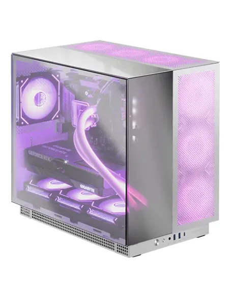 Mars Gaming MC-NOVA3, Caja Gaming Custom XXL E-ATX, Tripe Cristal Cromado Continuo Sin Marco, Soporte Completo Refrigeración