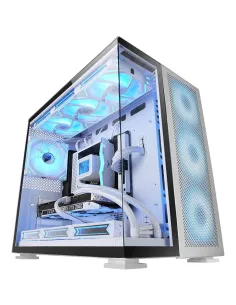 Mars Gaming MC-NOVA2, Caja Gaming Custom XXL E-ATX, Doble Cristal Templado Continuo Sin Marco, Soporte Completo Refrigeración