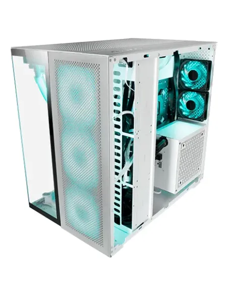 Mars Gaming MC-NOVA2, Caja Gaming Custom XXL E-ATX, Doble Cristal Templado Continuo Sin Marco, Soporte Completo Refrigeración