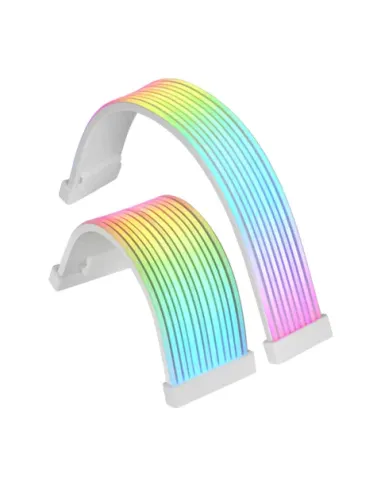 Mars Gaming MCA-16X, Cable de Alimentación ARGB 16PIN (8+8) PCIe para Tarjeta Gráfica, LEDs Ultra-brillantes, Iluminación ARGB