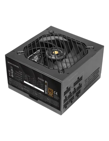 Mars Gaming MPB650SIM unidad de fuente de alimentación 650 W 24-pin ATX ATX Negro