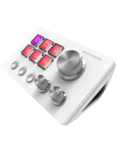 Mars Gaming MSD-TWO, Control Deck Compacto, 6 Teclas LCD Personalizables + 3 Botones, 3 Ruedas Multifuncionales, Control Deck