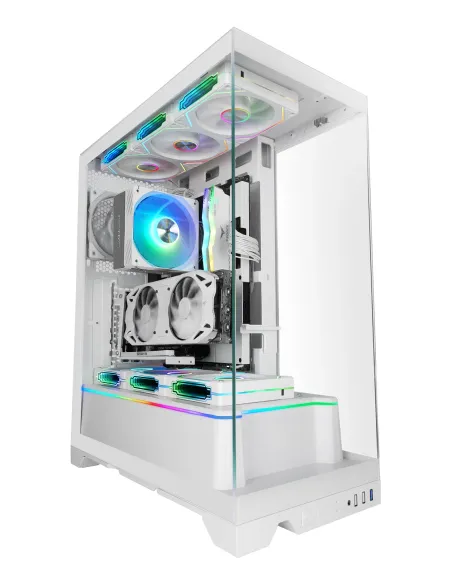 Mars Gaming MCPRISMAW carcasa de ordenador Midi Tower Blanco