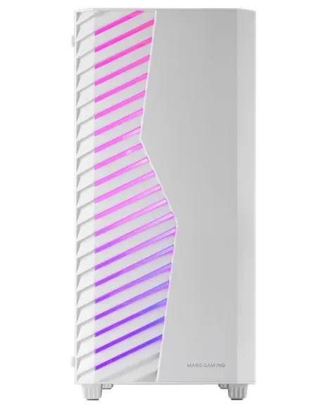Mars Gaming MC-VOLT, Caja Gaming ATX, Ventilador ARGB 120mm, Rejilla Frontal ARGB, Ventana Lateral Completa Cristal Templado,