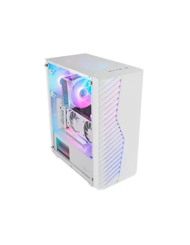 Mars Gaming MC-VOLT, Caja Gaming ATX, Ventilador ARGB 120mm, Rejilla Frontal ARGB, Ventana Lateral Completa Cristal Templado,