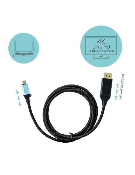 i-tec USB-C DisplayPort Cable Adapter 4K   60 Hz 150cm