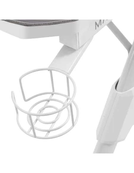 Mars Gaming MGDXL, Mesa Gaming Ergonómica, Soporte Auriculares y Bebida, Escritorio PC, 160x60cm, Blanco