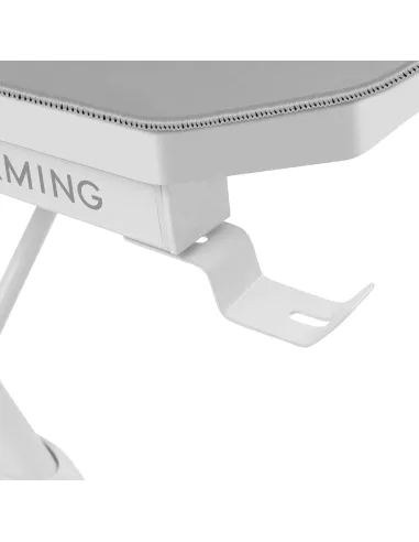 Mars Gaming MGDXL, Mesa Gaming Ergonómica, Soporte Auriculares y Bebida, Escritorio PC, 160x60cm, Blanco