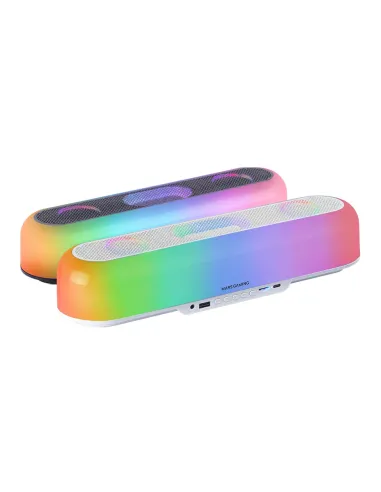 Mars Gaming MSB-ORB, Altavoz Portátil + Barra de Sonido 20W, Iluminación Orbilight RGB 360º, Soundbar con Sistema de Triple