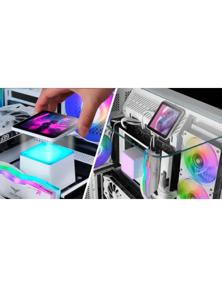 Mars Gaming ML-VISIONPRO360W Procesador Sistema de refrigeración líquida todo en uno 12 cm Blanco 1 pieza(s)